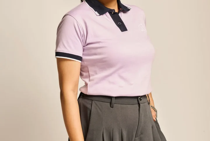 Men’s Opus Amethyst polo shirt with modern fit and premium minimalist design