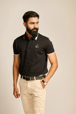 Men’s Prima Eclipse polo shirt with modern fit and minimalist design