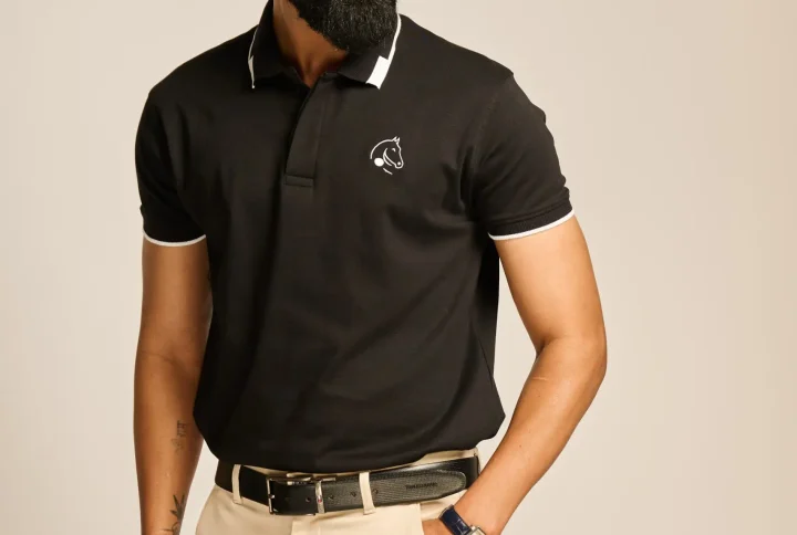 Men’s Prima Eclipse polo shirt with modern fit and minimalist design