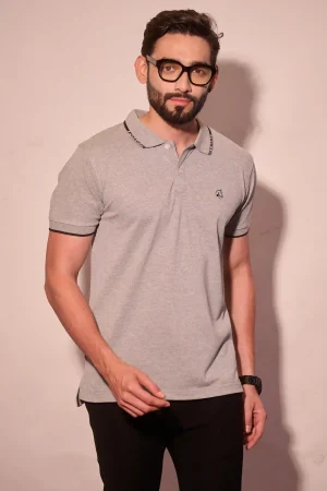 Berlin Bay polo shirt front view premium cotton men's casual polo t-shirt