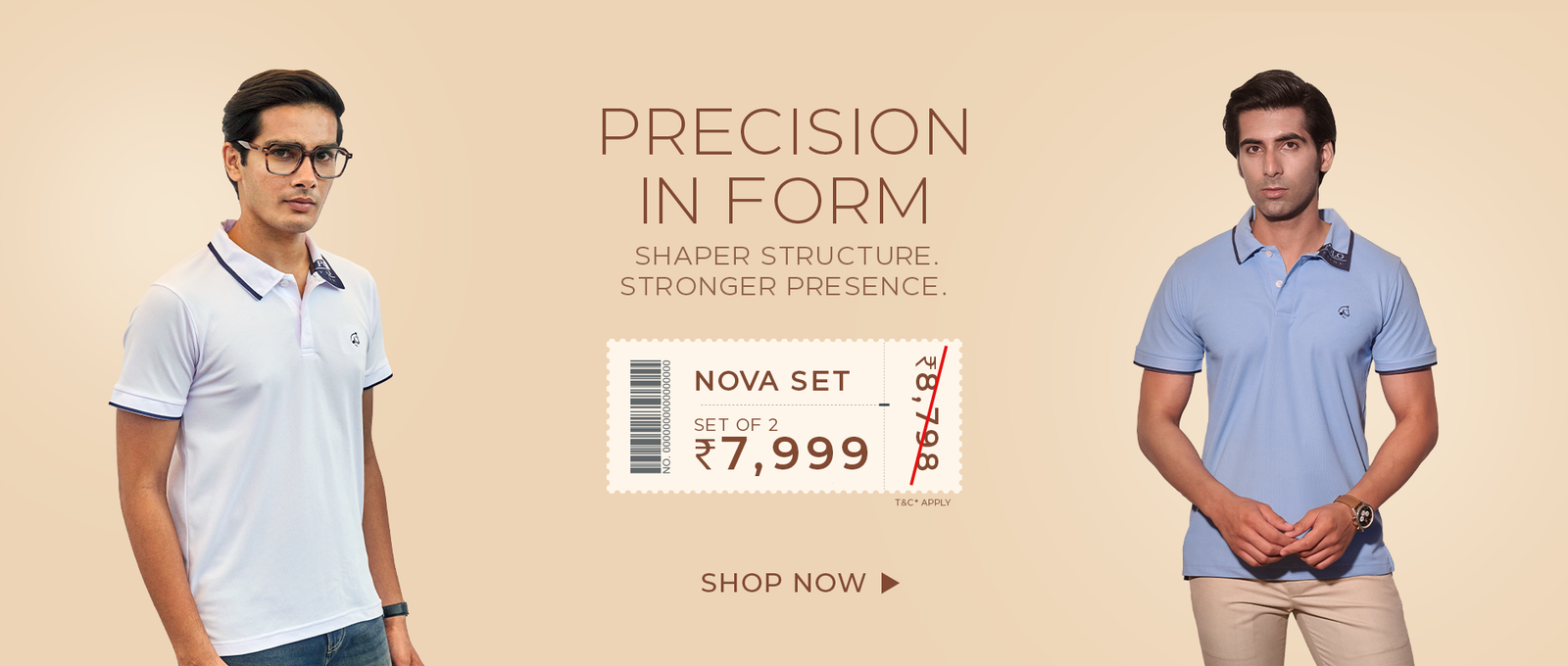 Nova collection branding graphic from Polo Tribe premium polo apparel