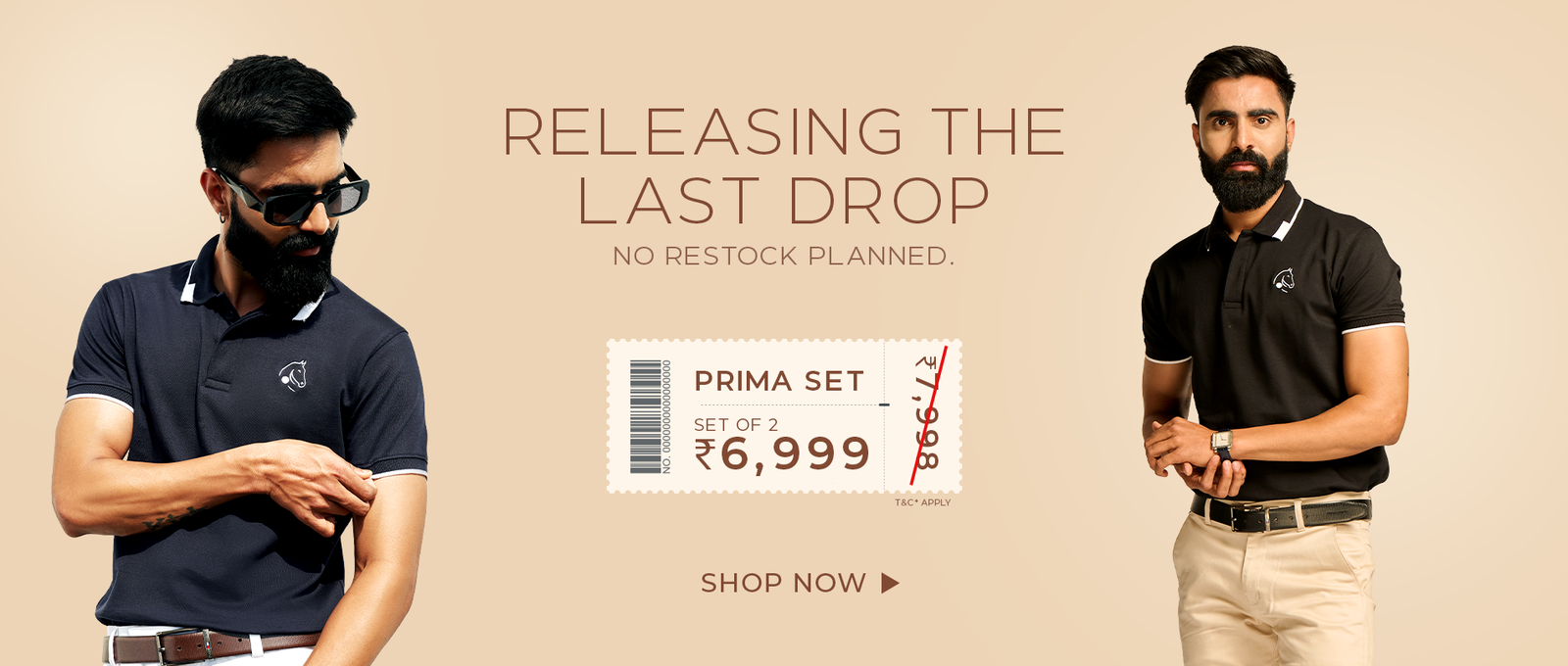 Prima collection branding graphic from Polo Tribe premium polo apparel